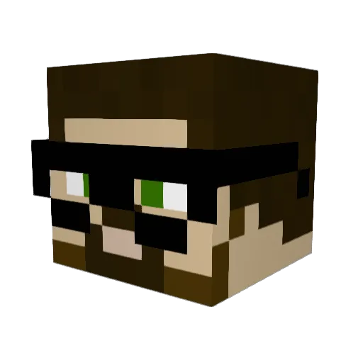 Cuname64 Minecraft avatar head, 3D render