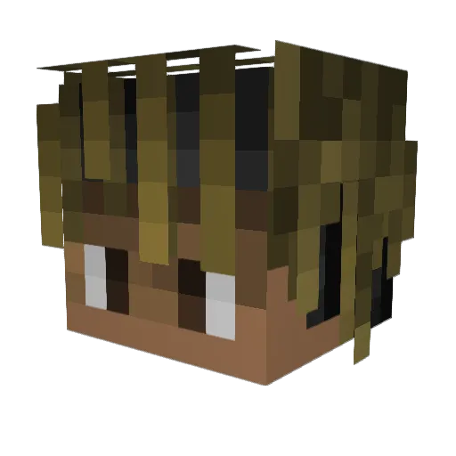 Cundooo Minecraft avatar head, 3D render