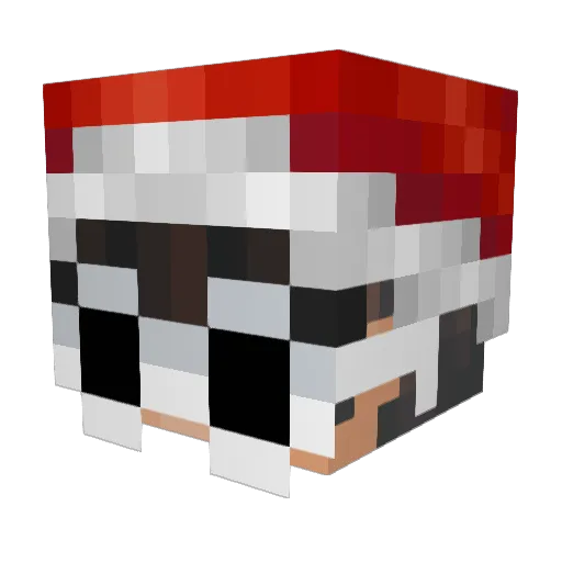 Cundras Minecraft avatar head, 3D render