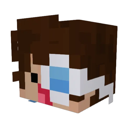 Cunhax5 Minecraft avatar head, 3D render