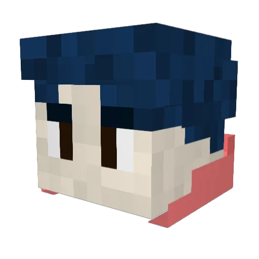 Cunloctic Minecraft avatar head, 3D render