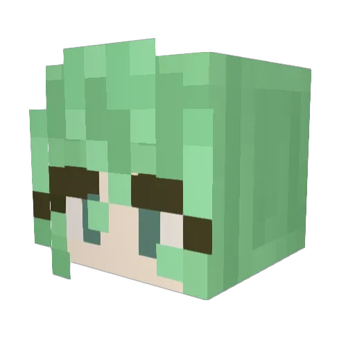 CunningKitty Minecraft avatar head, 3D render