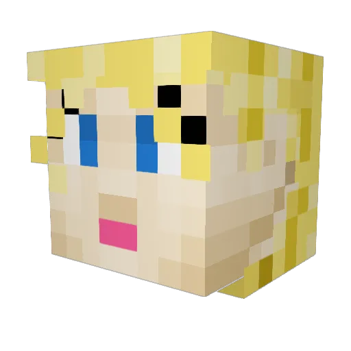 Cunning_Lingus Minecraft avatar head, 3D render