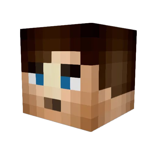 Cunningcasey Minecraft avatar head, 3D render