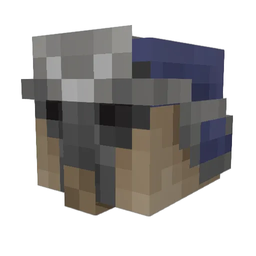Cunningturkey Minecraft avatar head, 3D render