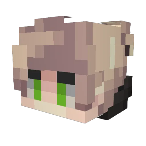 CuongTien Minecraft avatar head, 3D render