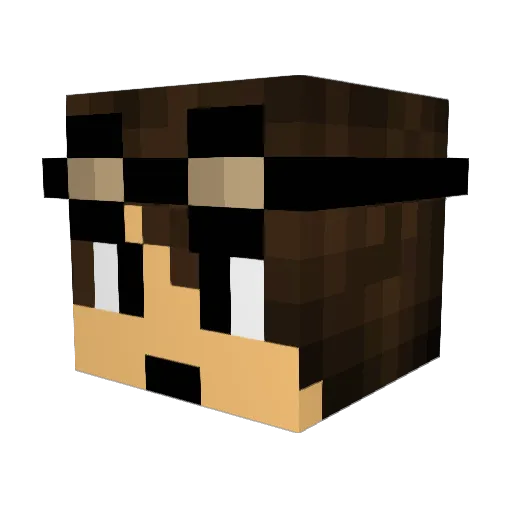 Cuore_Ombra Minecraft avatar head, 3D render