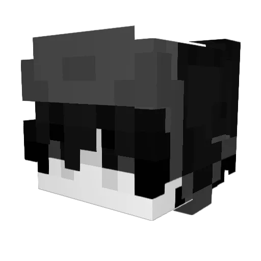 CupCakKittn Minecraft avatar head, 3D render