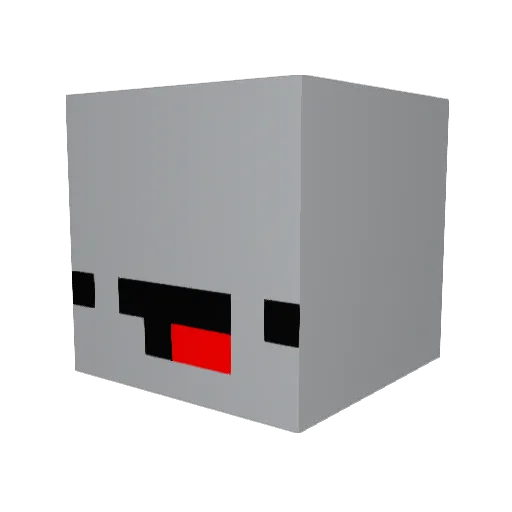 CupCane Minecraft avatar head, 3D render