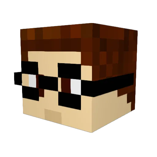 CupOfJoe6021 Minecraft avatar head, 3D render