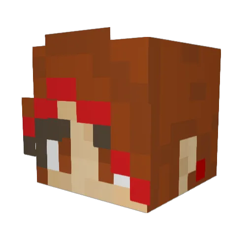 CupOfMilk Minecraft avatar head, 3D render