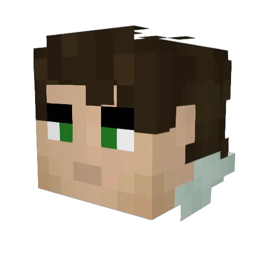 Cup_Banana Minecraft avatar head, 3D render