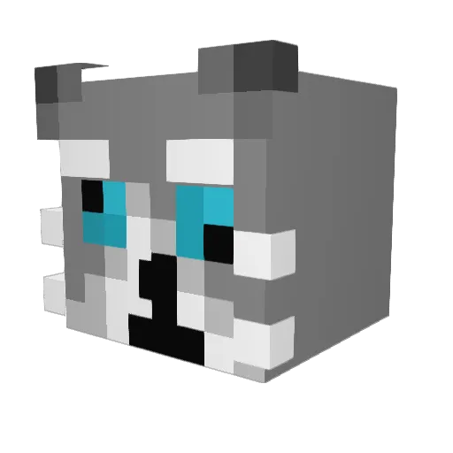 Cup_Rice Minecraft avatar head, 3D render