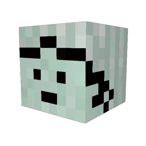 Cupachou Minecraft avatar head, 3D render