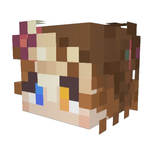 CupcaKefeeze Minecraft avatar head, 3D render