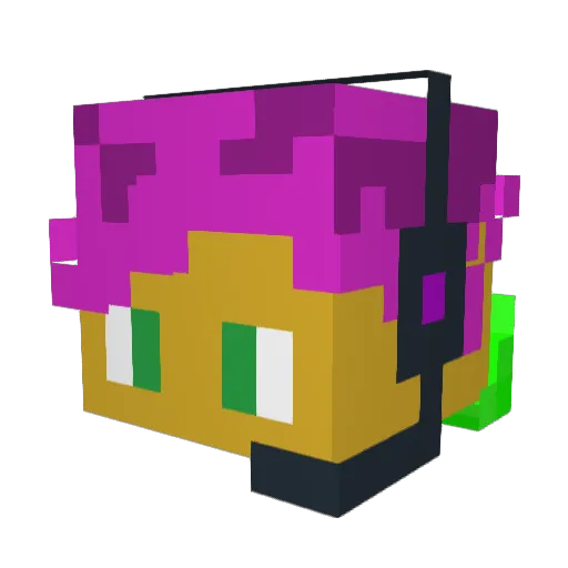 Cupcaeco Minecraft avatar head, 3D render