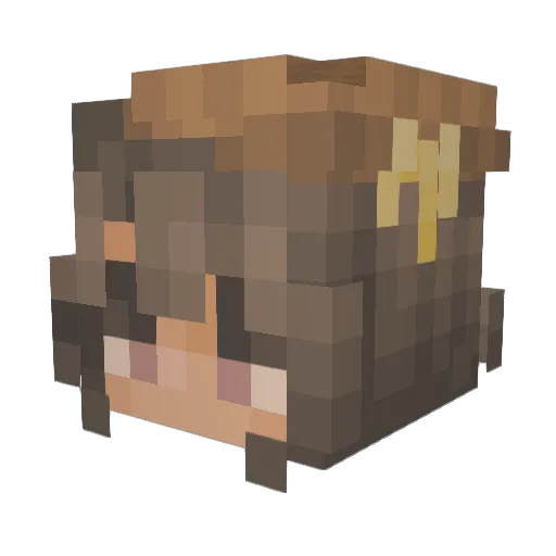 Cupcake75619 Minecraft avatar head, 3D render