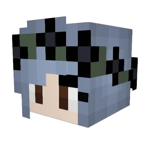CupcakeKatie Minecraft avatar head, 3D render