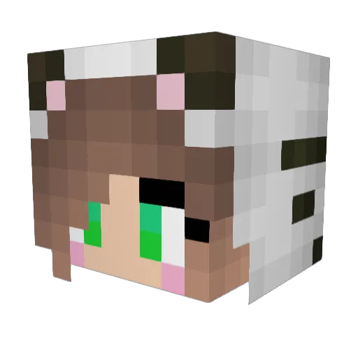 CupcakeKitten004 Minecraft avatar head, 3D render