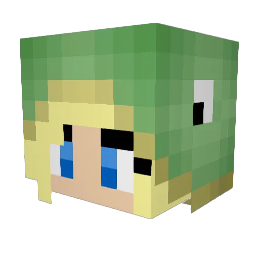 CupcakeLover32 Minecraft avatar head, 3D render
