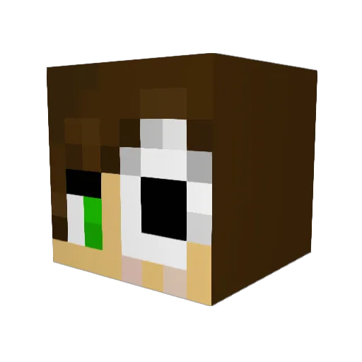 CupcakeMayker Minecraft avatar head, 3D render