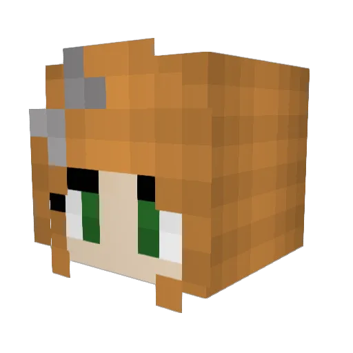 CupcakeMonster Minecraft avatar head, 3D render
