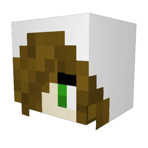 CupcakeOlsson Minecraft avatar head, 3D render