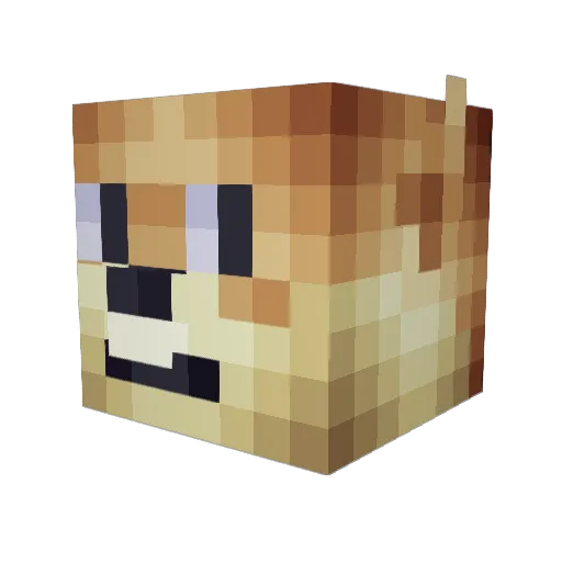 CupcakePearson Minecraft avatar head, 3D render