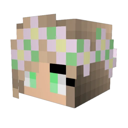 CupcakeQT3k Minecraft avatar head, 3D render