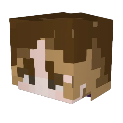 Cupcake_19 Minecraft avatar head, 3D render