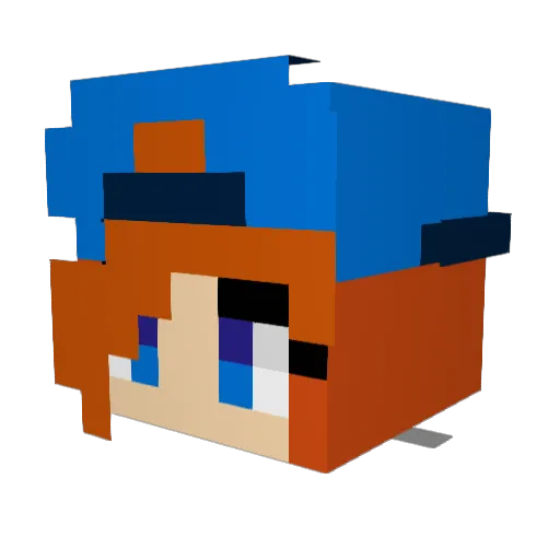 Cupcake_Crusader Minecraft avatar head, 3D render