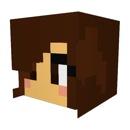 Cupcake_Nali Minecraft avatar head, 3D render