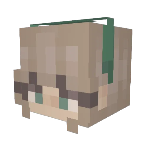 Cupcakehorses Minecraft avatar head, 3D render