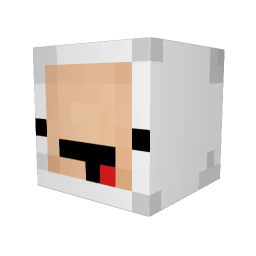Cupcakekids Minecraft avatar head, 3D render