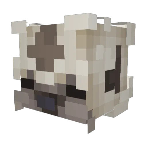 Cupcakeman Minecraft avatar head, 3D render