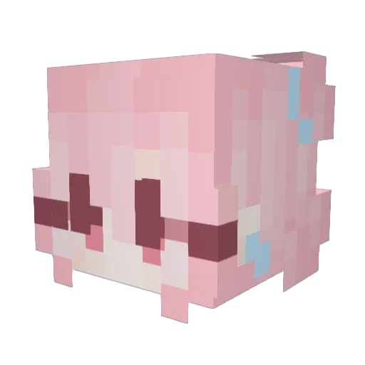Cupcakes_100 Minecraft avatar head, 3D render