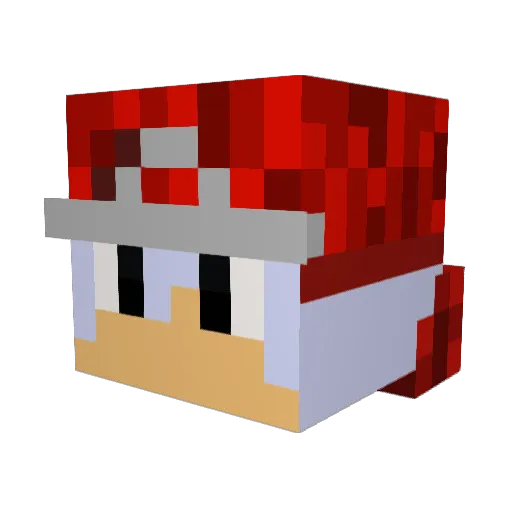 Cupcakesprink Minecraft avatar head, 3D render