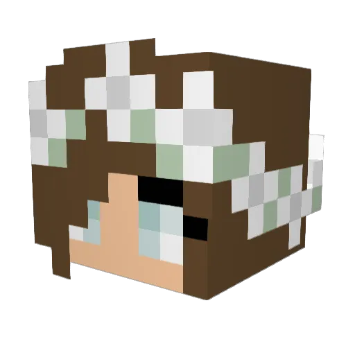 Cupcakez4life Minecraft avatar head, 3D render