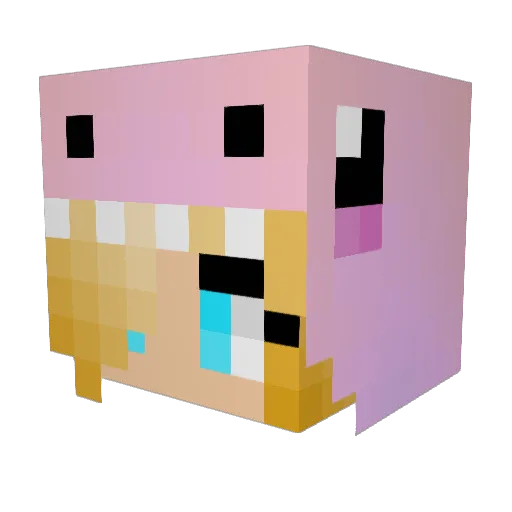 Cupcutie245 Minecraft avatar head, 3D render