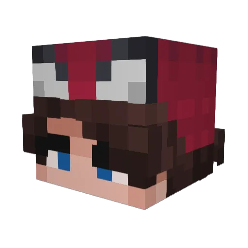 CupidOp1x Minecraft avatar head, 3D render