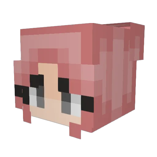 CupidWaffle Minecraft avatar head, 3D render