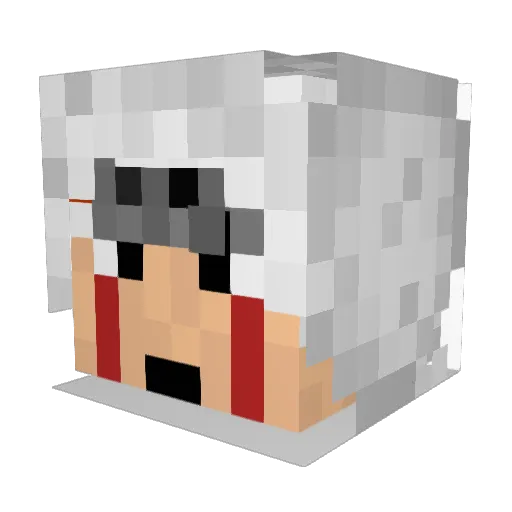 CuppaTEO Minecraft avatar head, 3D render
