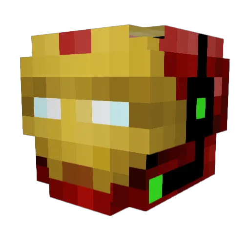 Cuq Minecraft avatar head, 3D render