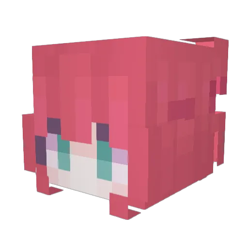 Cur000 Minecraft avatar head, 3D render