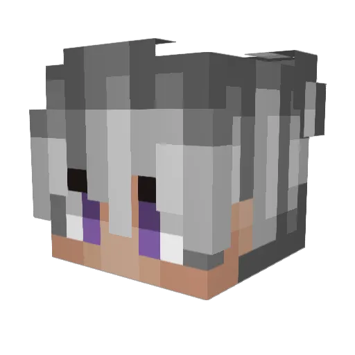 Cura_X Minecraft avatar head, 3D render