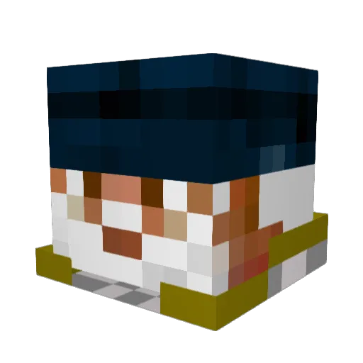 Curacio Minecraft avatar head, 3D render