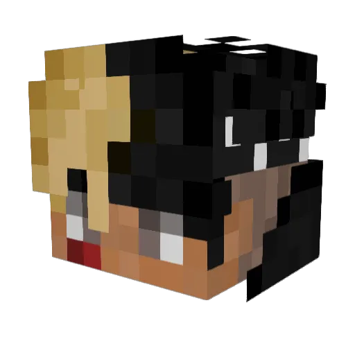 CurbStompHero Minecraft avatar head, 3D render