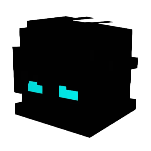 Curbu Minecraft avatar head, 3D render