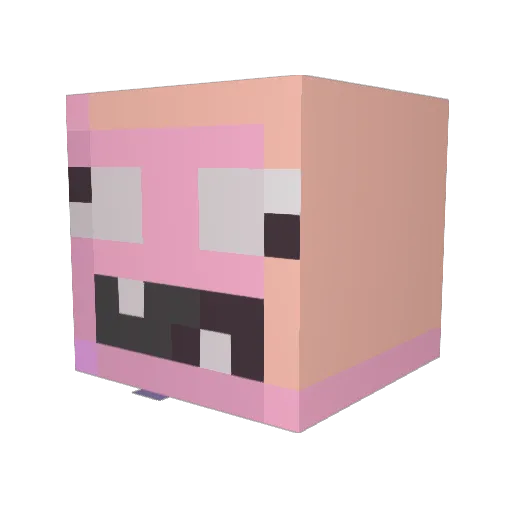 CurdMaster Minecraft avatar head, 3D render