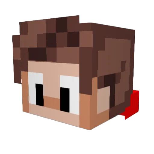 Curdifier Minecraft avatar head, 3D render